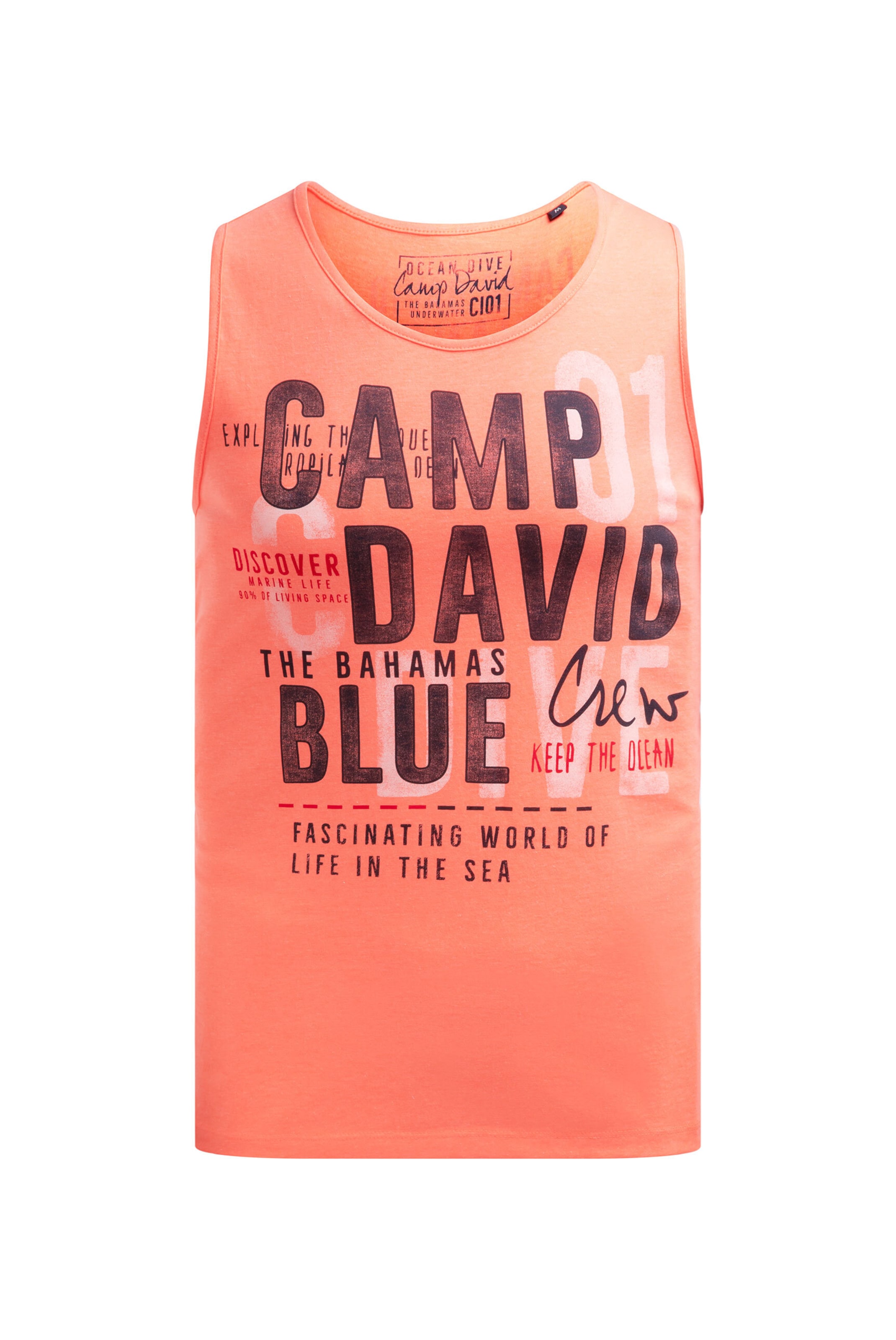CAMP DAVID Muskelshirt mit Logo Prints in Rot: Vorderseite