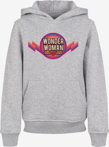 F4NT4STIC Sweatshirt 'DC Comics Wonder Woman Rainbow Logo' in Grau: predná strana