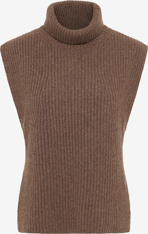 ETERNA Knitted Vest in Brown: front