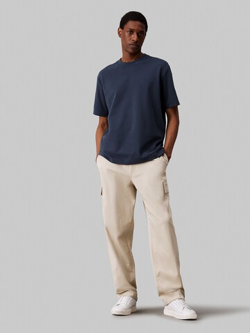 Calvin Klein Jeans Wide leg Cargo trousers in Beige