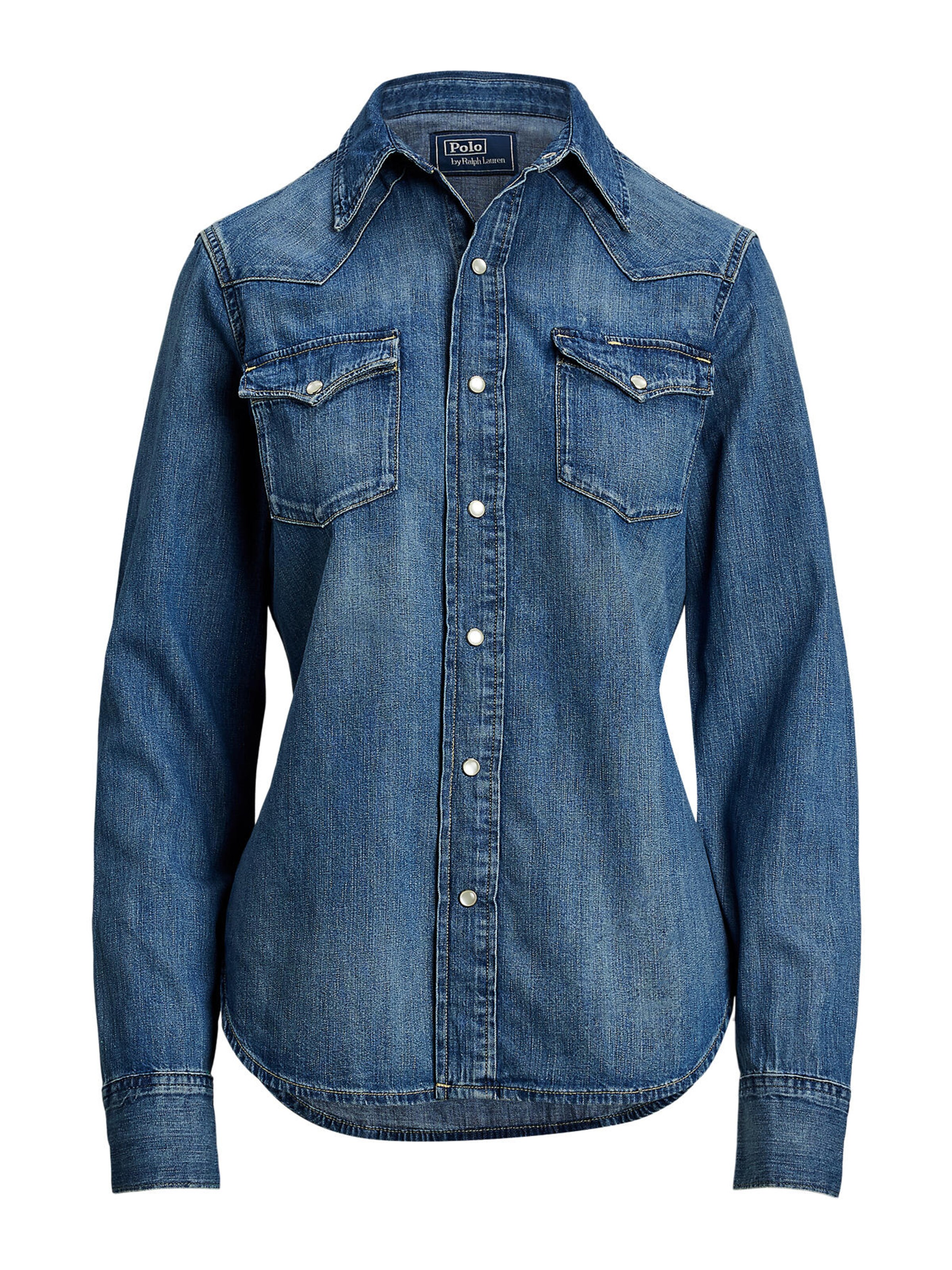 Chemisier Polo Ralph Lauren en bleu : devant
