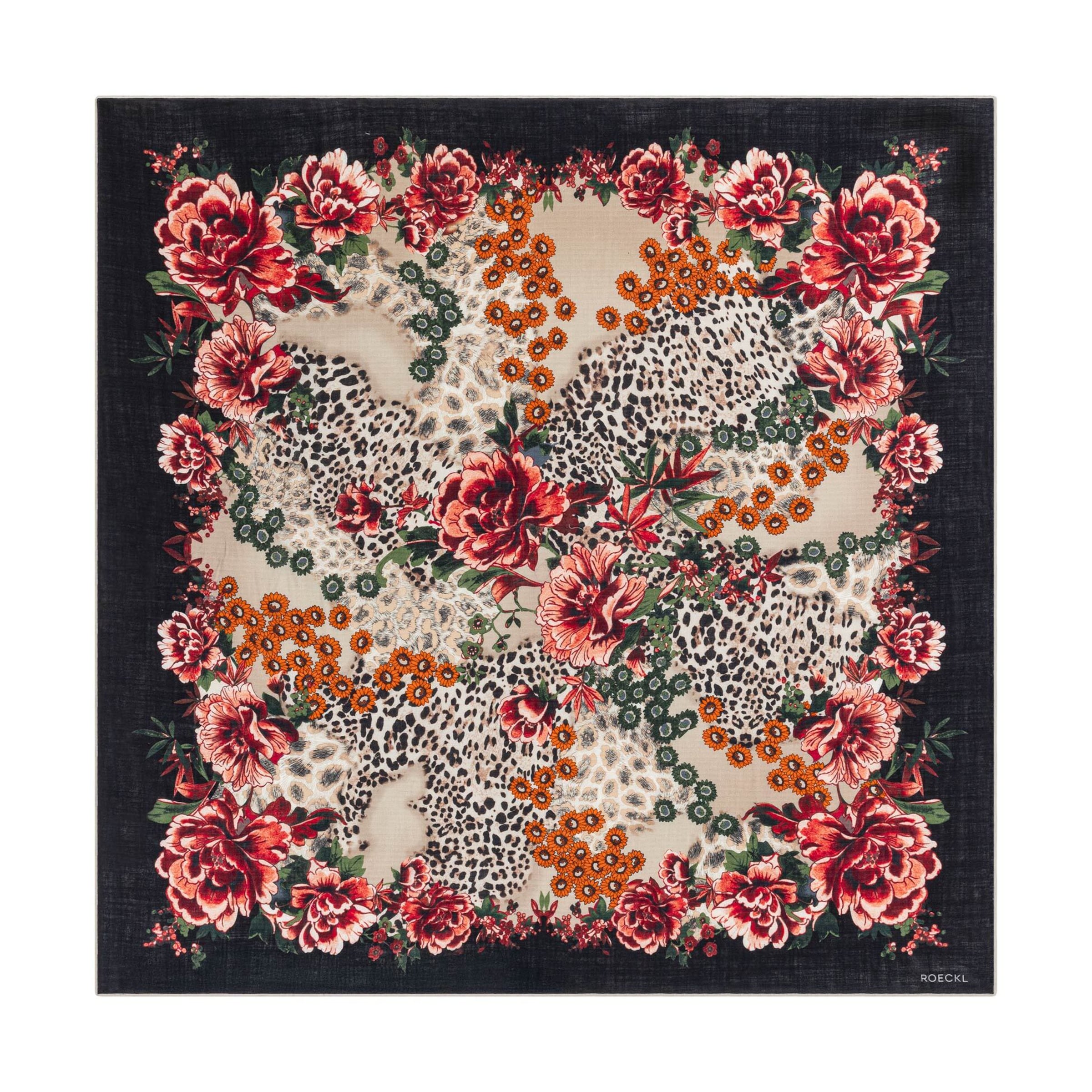 Foulard 'BLOOMING WILDERNESS WILDERNESS' di Roeckl in beige: frontale