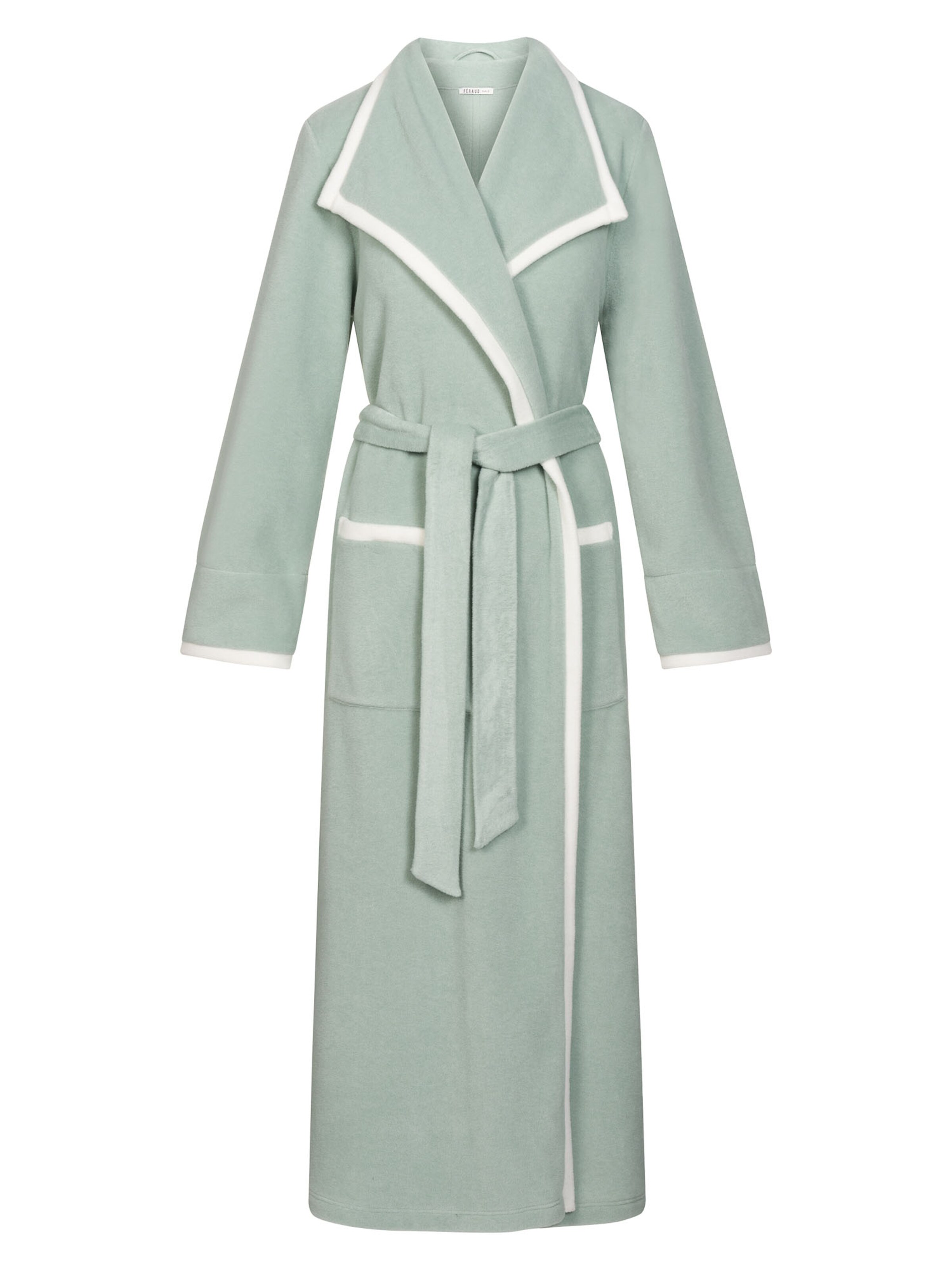 FÉRAUD PARIS Short Bathrobe ' High Class ' in Green: front
