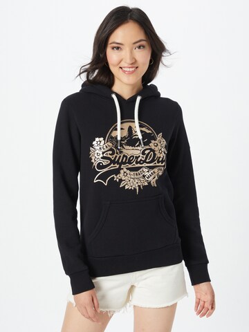 Superdry Sweatshirt in Zwart: voorkant