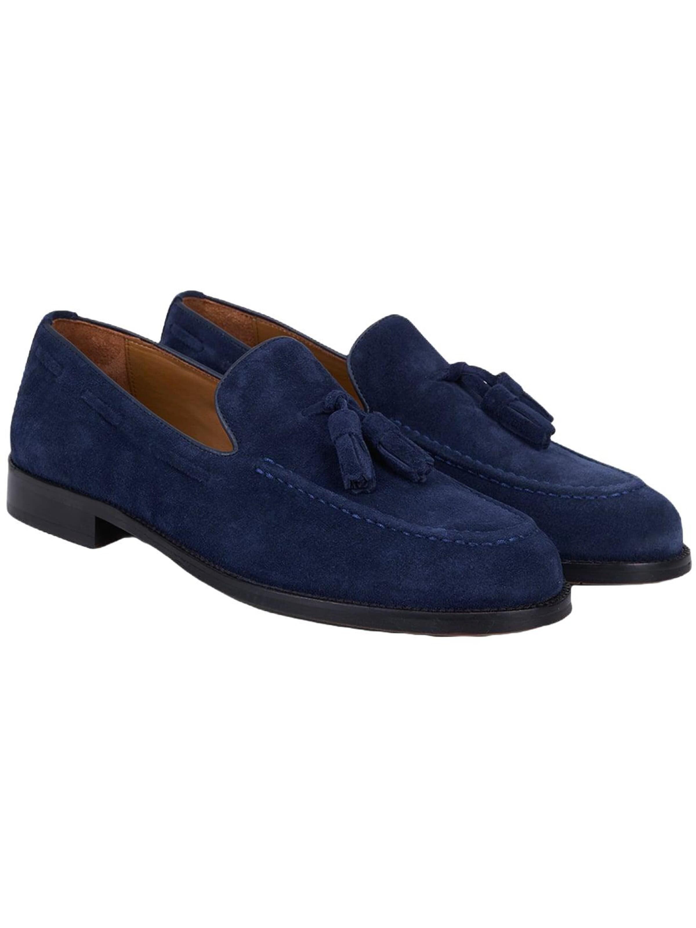 Desa Moccasins 'DESA Herren-Loafer aus Wildleder mit Quasten' in Blue