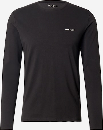 Pepe JeansMajica - crna boja: prednji dio