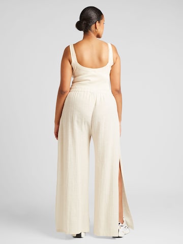 PIECES Curve Wide leg Trousers in Beige