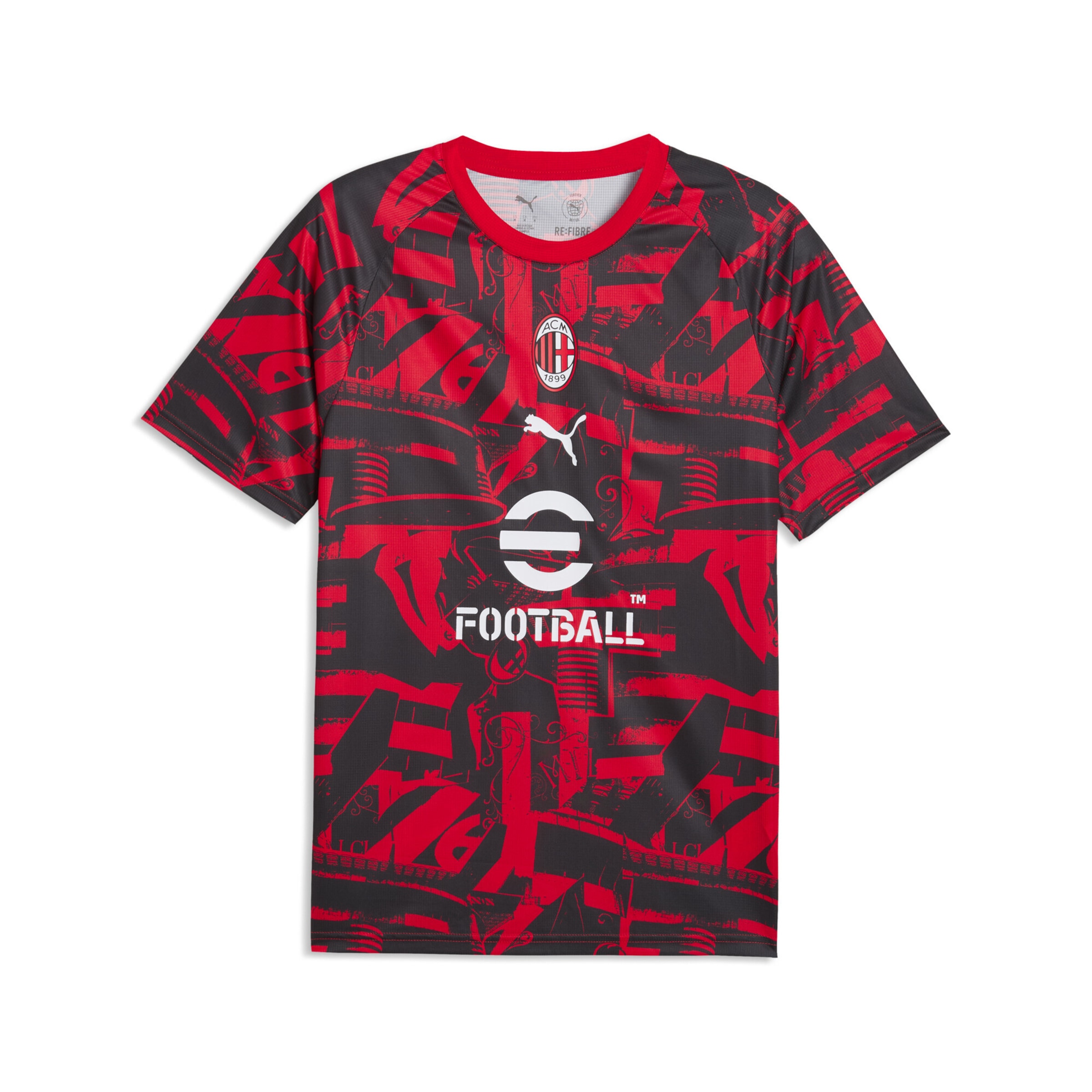 PUMA Trikot 'AC Milan' in S in feuerrot / schwarz, Produktansicht