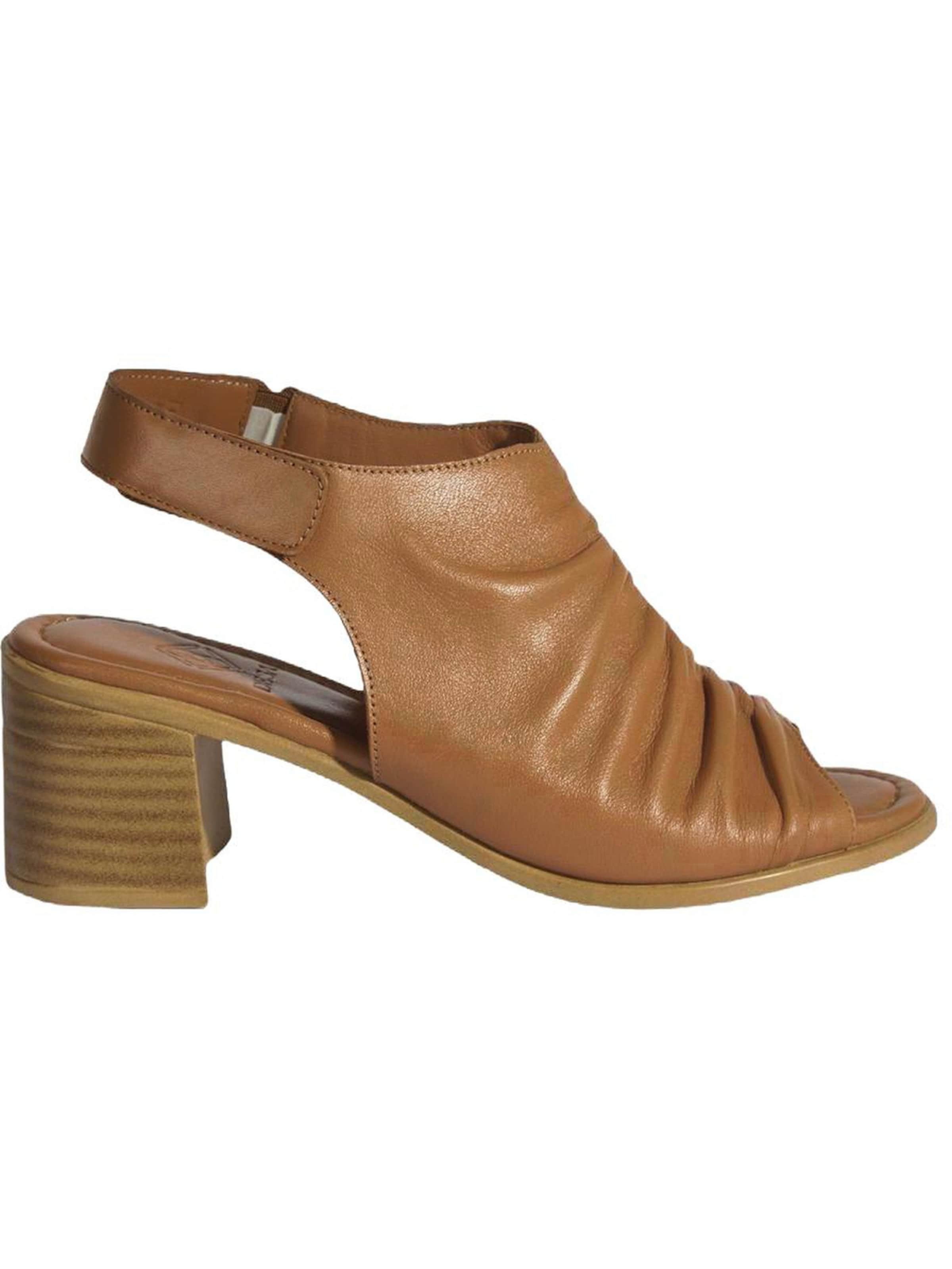Desa T-Bar Sandals 'Sandalen' in Brown: front
