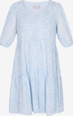 Usha - Vestido em azul: frente