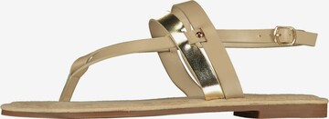Hailys T-Bar Sandals 'Lotta' in Beige: front