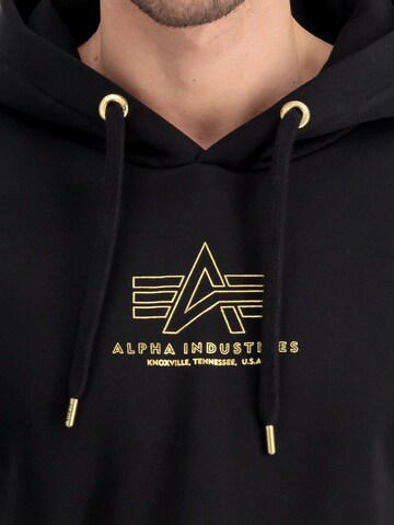 ALPHA INDUSTRIES Μπλούζα φούτερ σε μαύρο