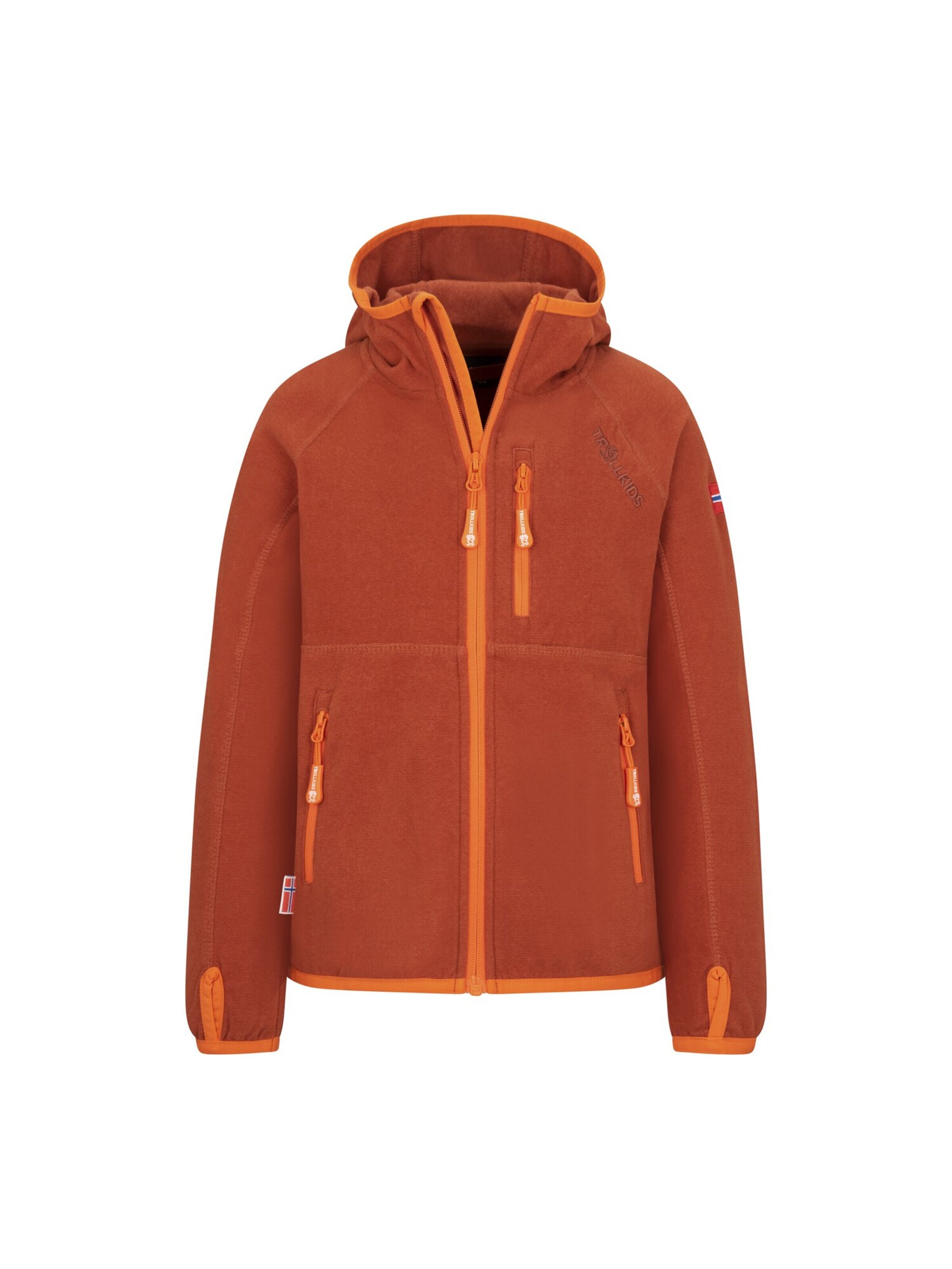 TROLLKIDS Fleece Jacket in Red: front