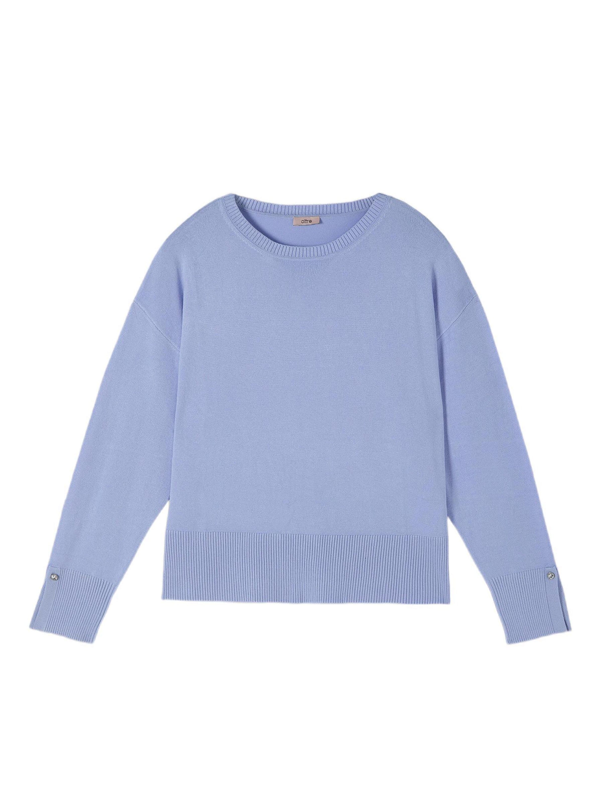 Pullover di oltre in blu: frontale