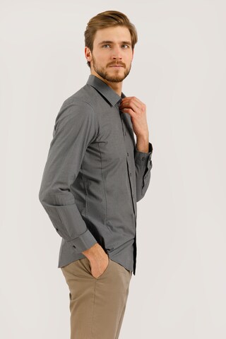 Finn Flare Regular fit Business Shirt 'Basic' in Grey