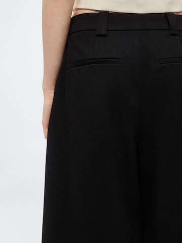 MSCH COPENHAGEN Wide Leg Hose in Schwarz