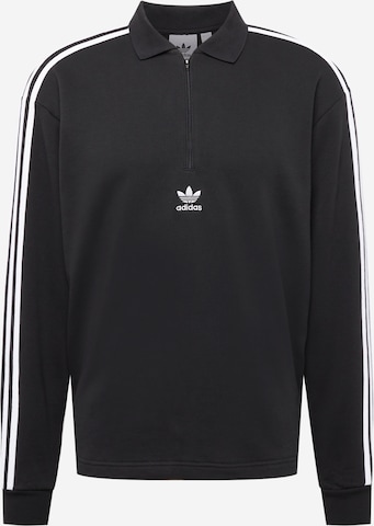 Bluză de molton 'Adicolor 3-Stripes ' de la ADIDAS ORIGINALS pe negru: față