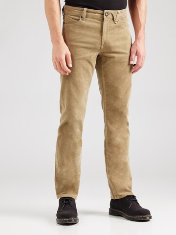 Volcom Regular Broek 'SOLVER' in Bruin: voorkant