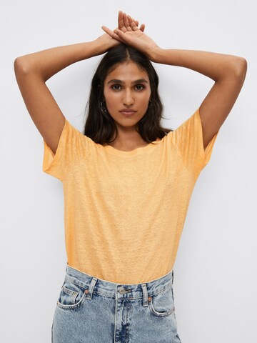 MANGO Shirt 'LISINO' in Orange: front