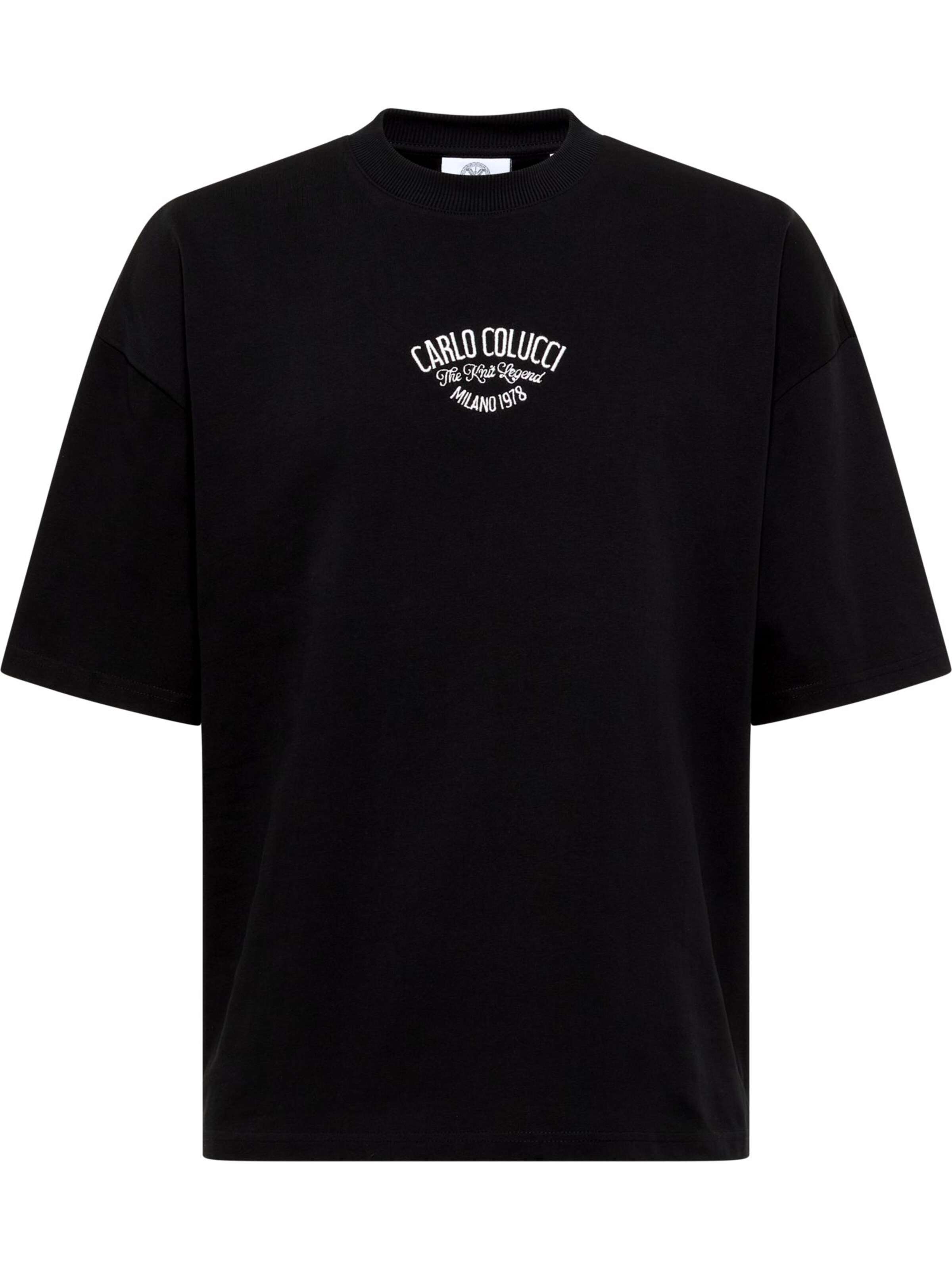 Carlo Colucci T-Shirt 'Felici' in Schwarz: Vorderseite