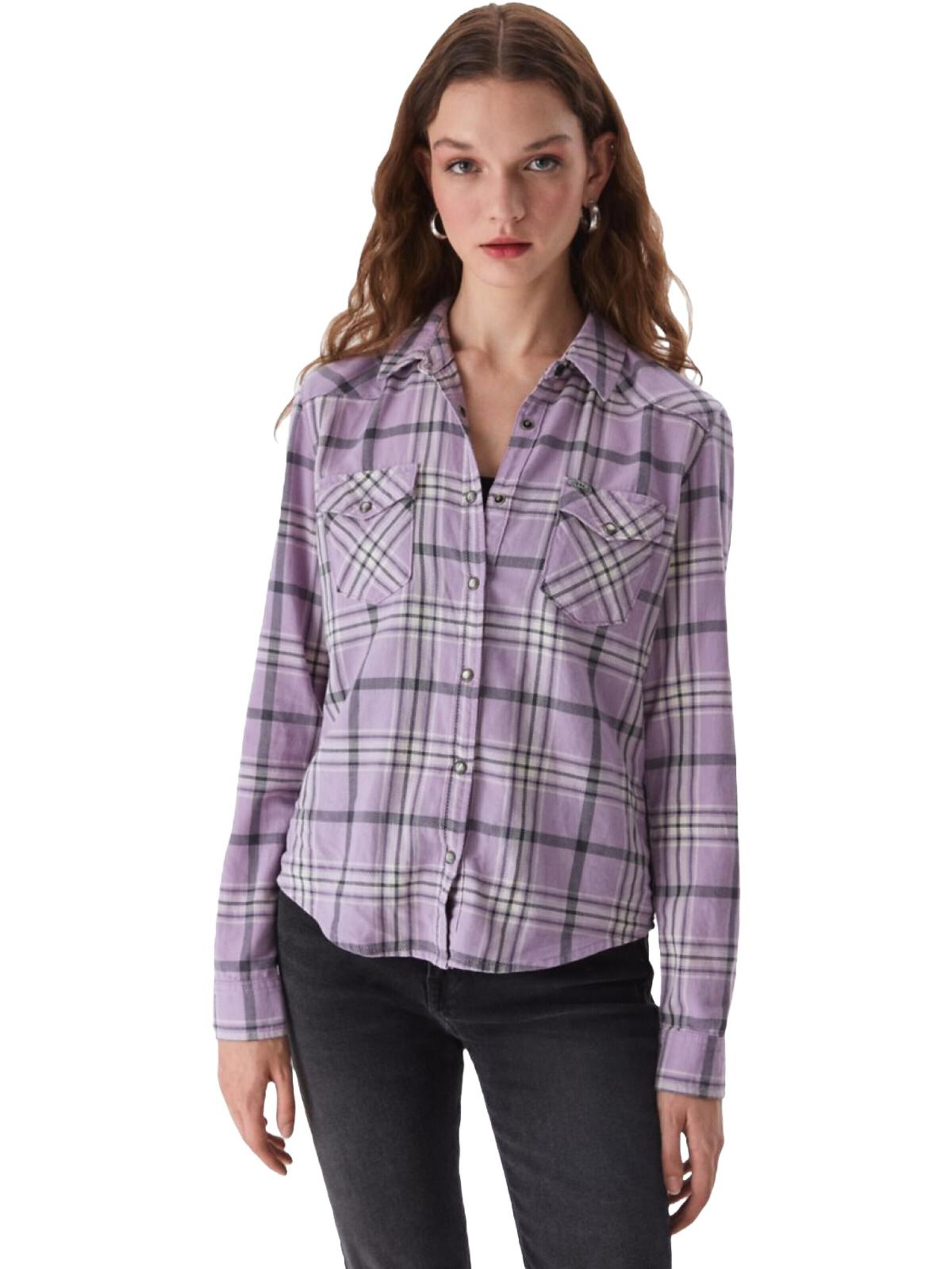 LTB Jeans - Blusa 'LTB Jeans Damen-Shirt Lucinda Slim Fit' en lila: frente