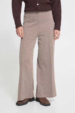 Wide leg Pantaloni con piega frontale 'IHKATE' di ICHI in marrone: frontale