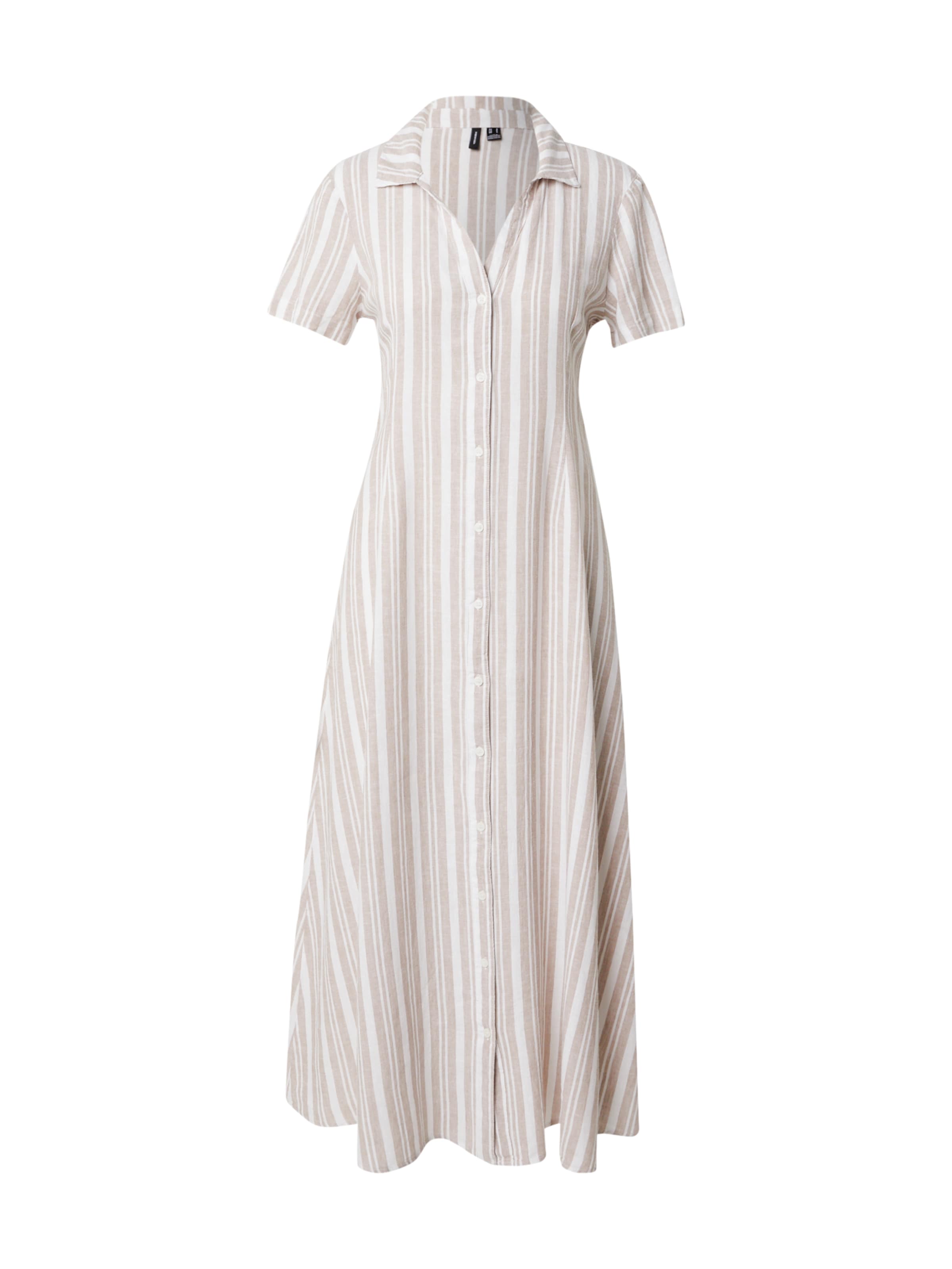 VERO MODA Рокля тип риза 'VMLINN' в бежово: отпред