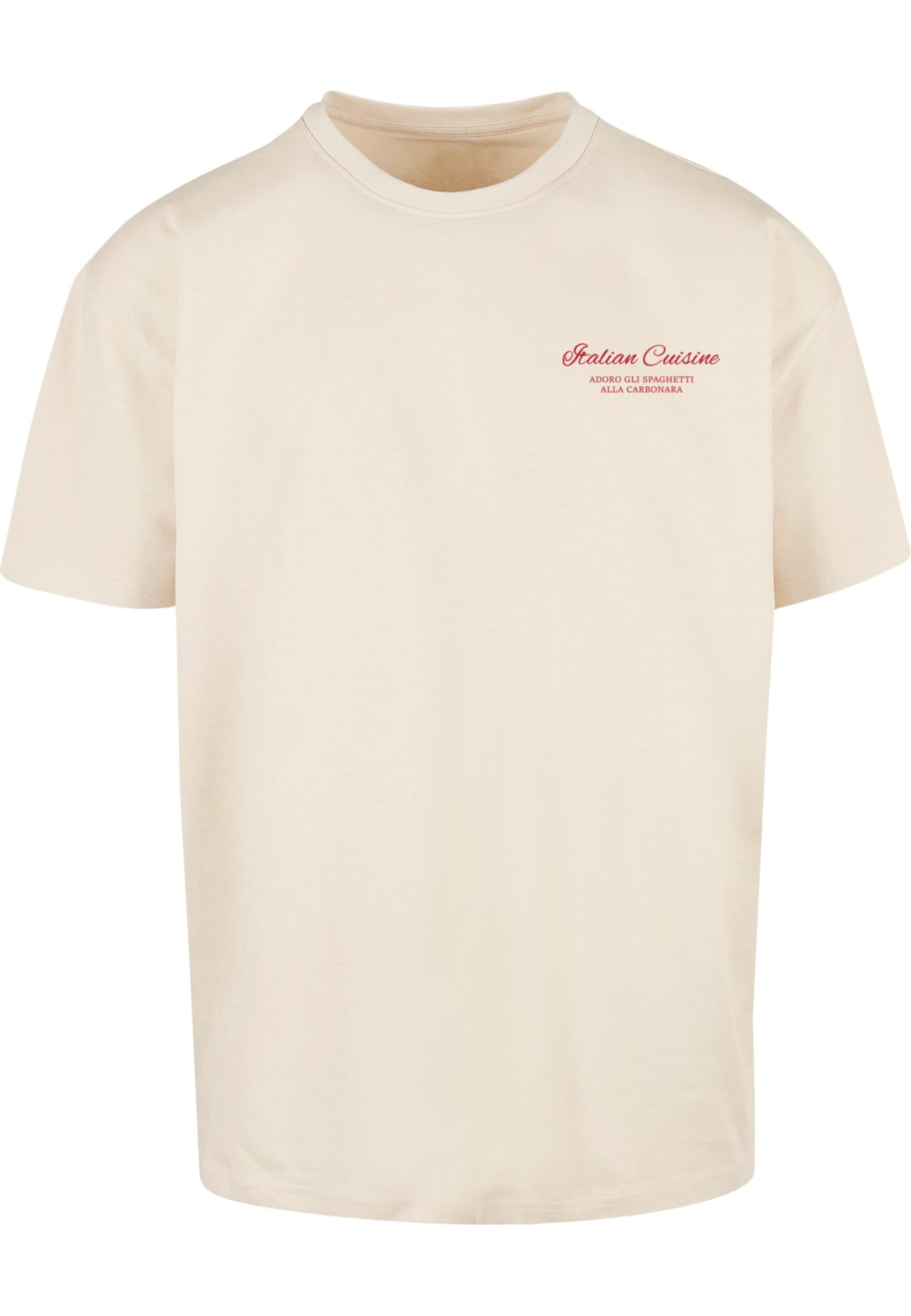 Merchcode Shirt 'Al Dente Per Favore' in Beige: front