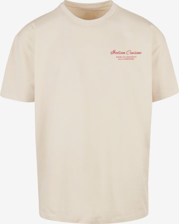 Merchcode Shirt 'Al Dente Per Favore' in Beige: Vorderseite