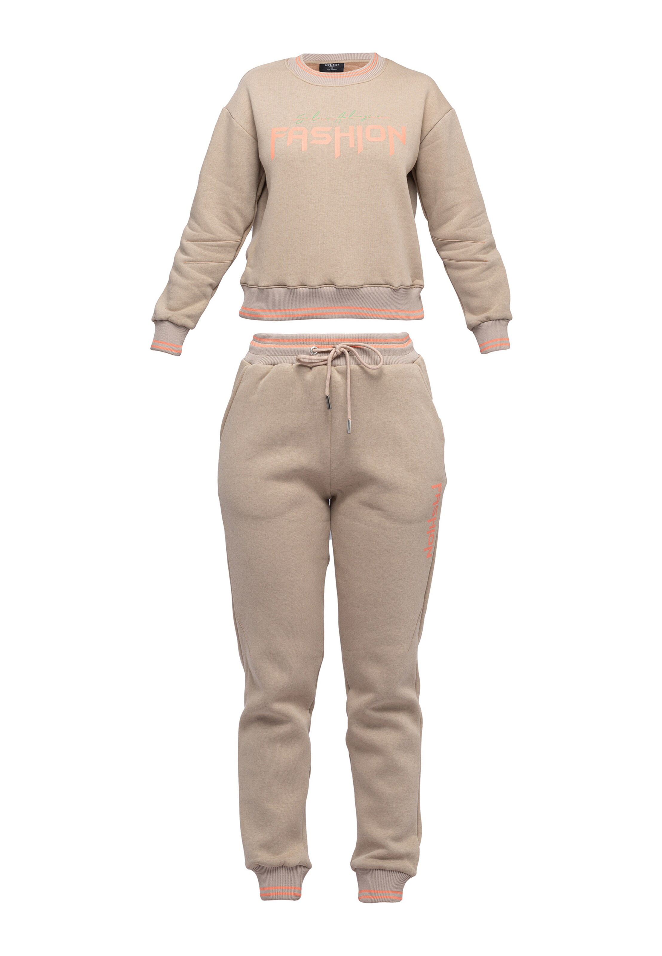 Survêtement Tom Barron en beige : devant