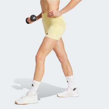 ADIDAS PERFORMANCE Скинни Спортивные штаны 'Optime' в Желтый: спереди