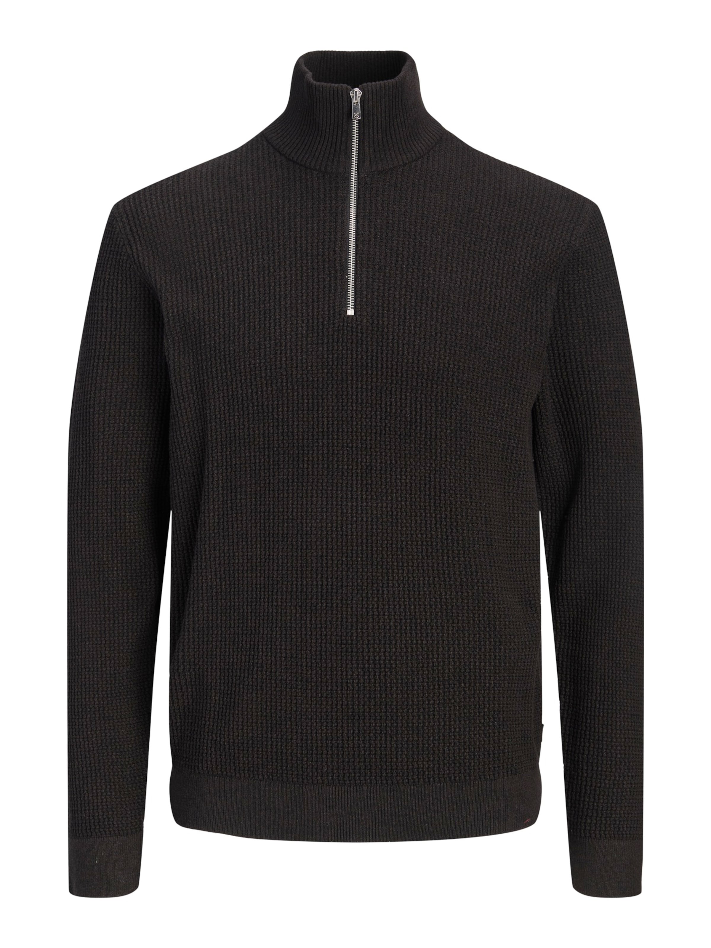 Jack & Jones Plus Trui 'JPRBLUSTANLEY' in Bruin: voorkant
