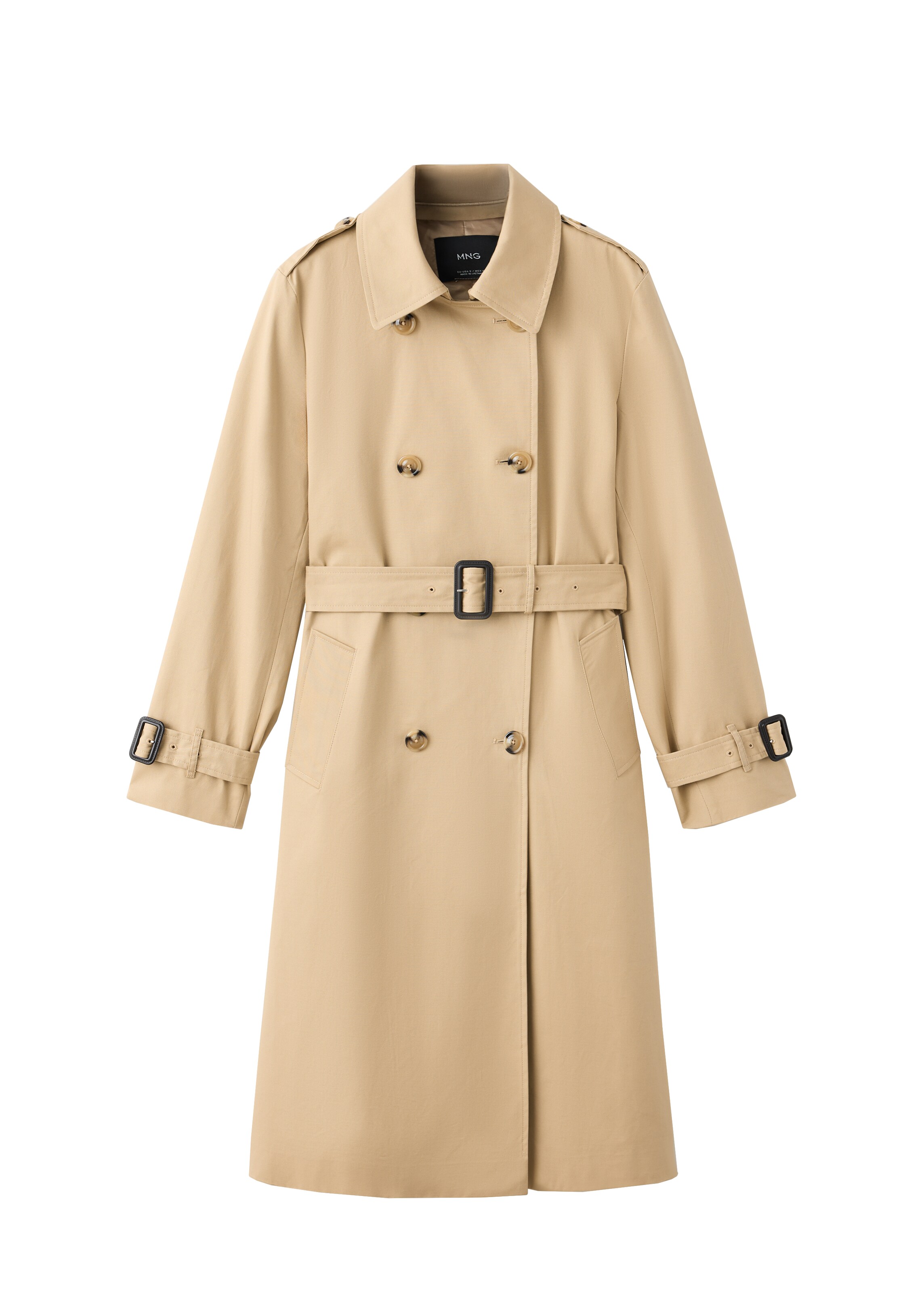 MANGO Tussenmantel 'POLANA' in XXS in de kleur Beige, Productweergave