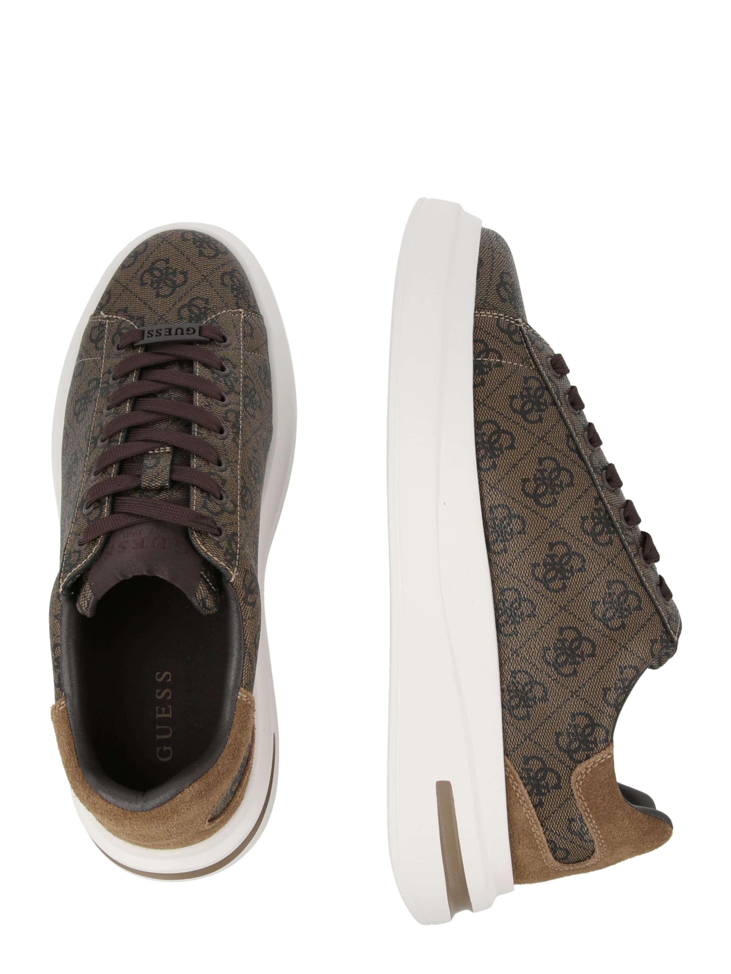 GUESS Sneakers laag 'ELBA' in Bruin