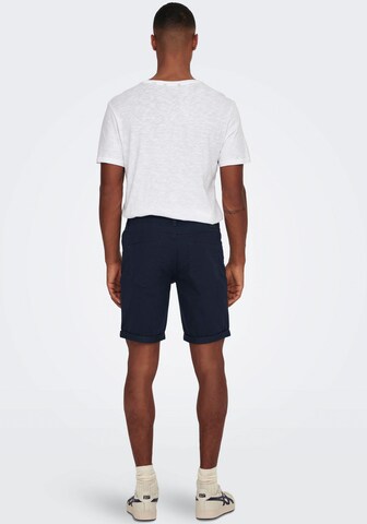 Only & Sons Regular Shorts 'Ply' in Blau