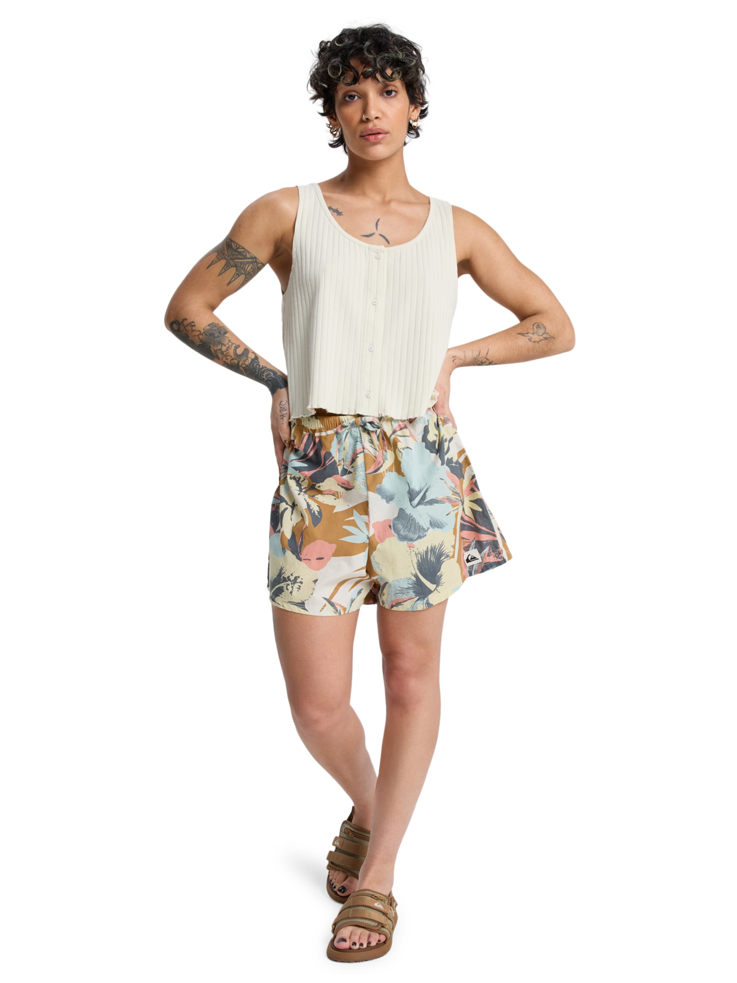 QUIKSILVER Tops 'Burt' in Weiß: Vorderseite