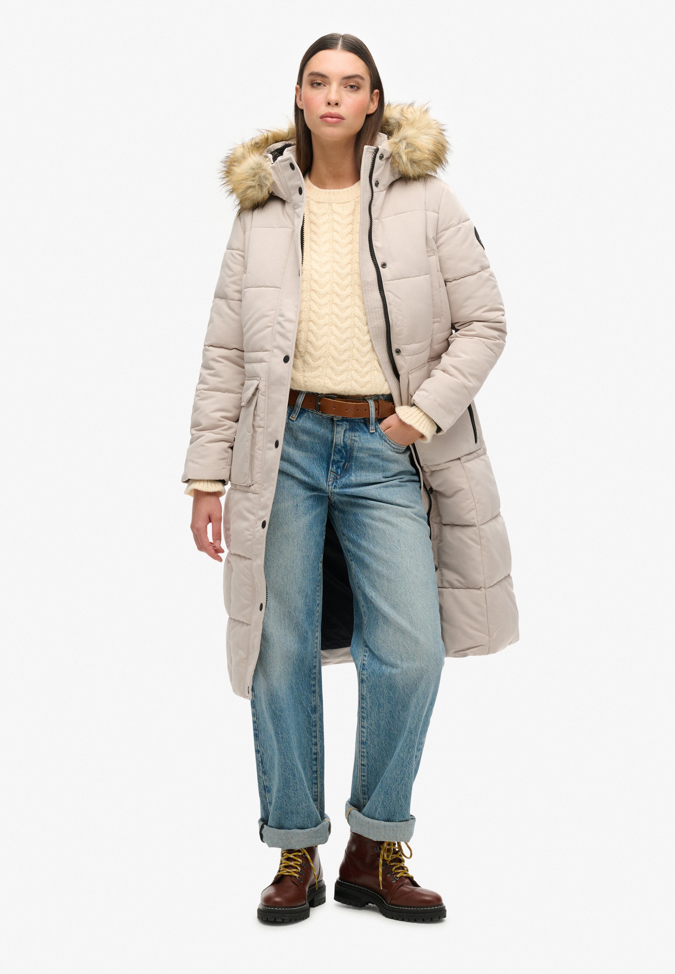 Superdry Winterjacke 'Everest' in Beige