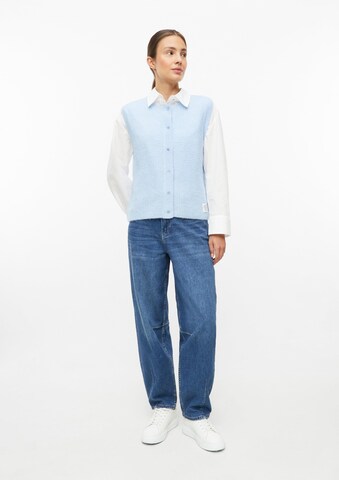 s.Oliver Gebreide bodywarmer in Blauw: voorkant