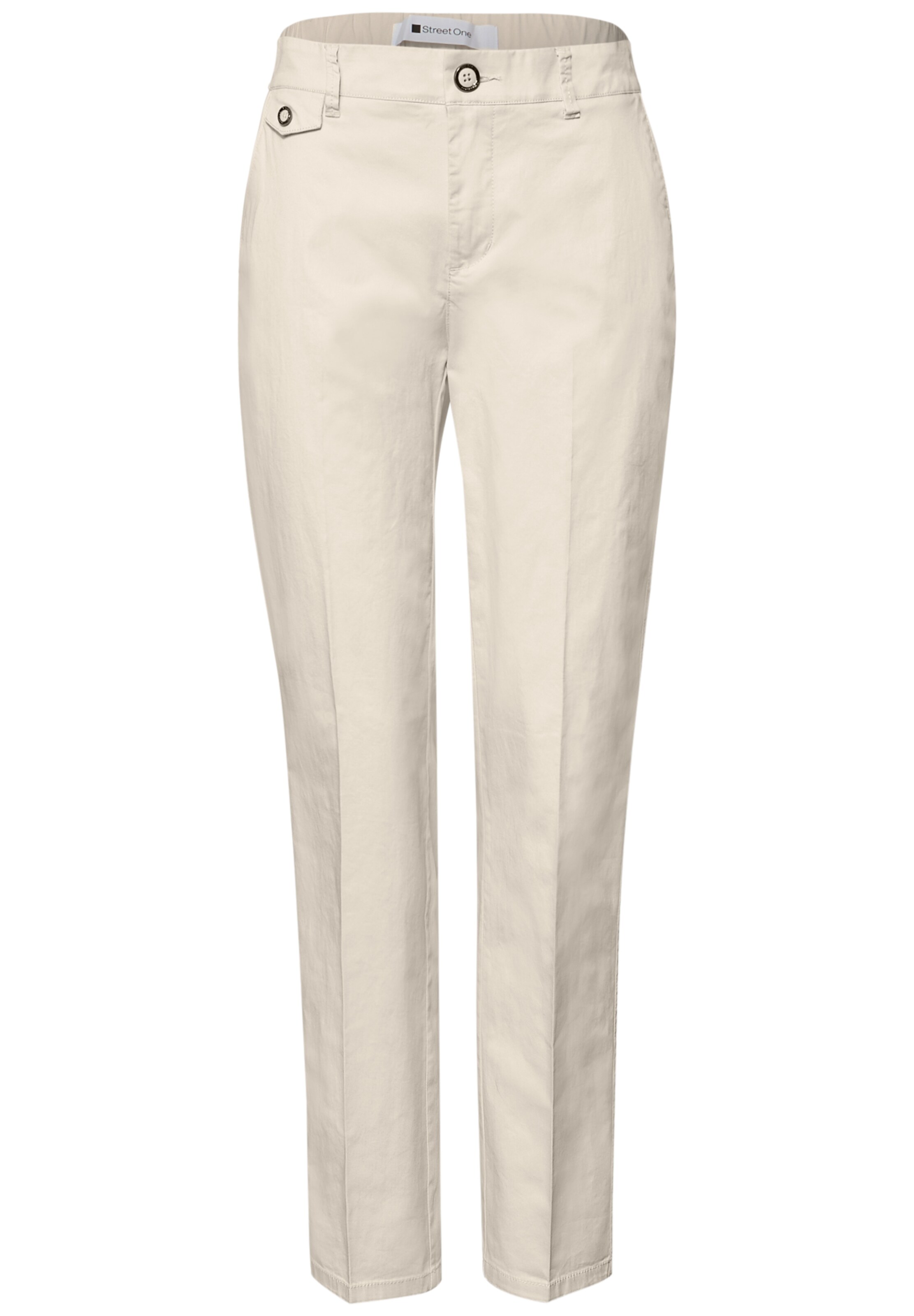 STREET ONE Slimfit Hose in Weiß: Vorderseite
