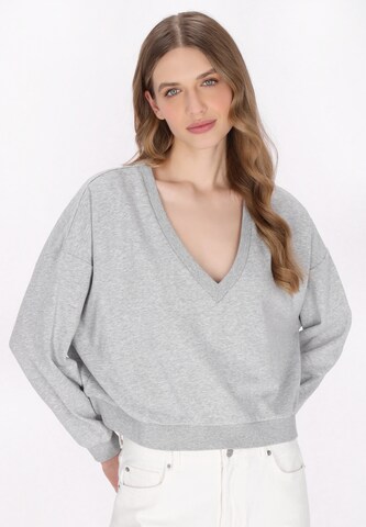 DreiMaster Maritim Sweatshirt in Grey: front