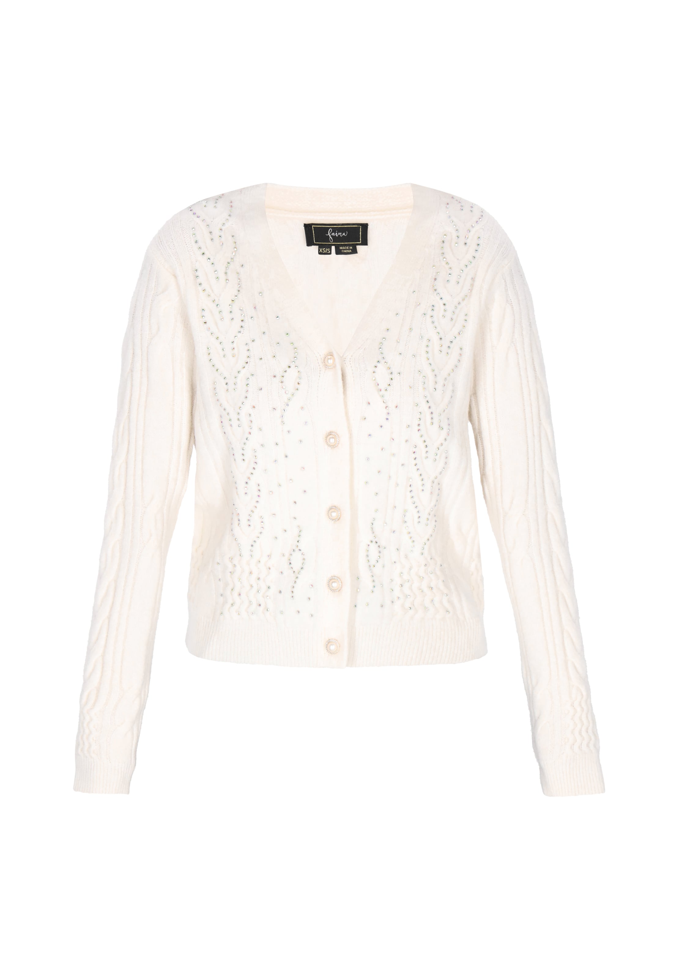 faina - Cárdigan en blanco: frente