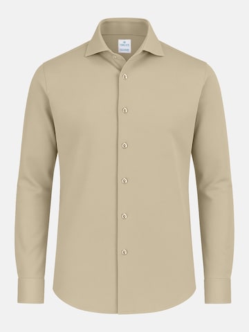 Vercate Slim Fit Businesshemd 'No. 19' in Beige: Vorderseite