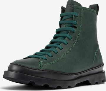 CAMPER Lace-Up Ankle Boots 'Brutus' in Green: front