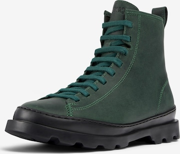 CAMPER Lace-Up Ankle Boots 'Brutus' in Green: front