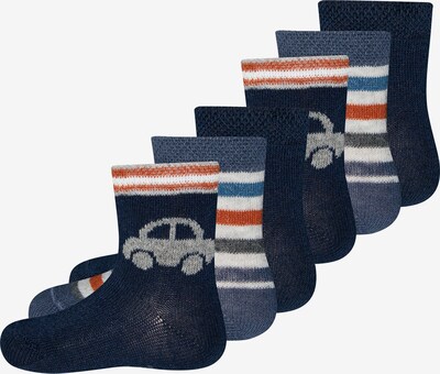 EWERS Socken in blau / orange / weiß, Produktansicht