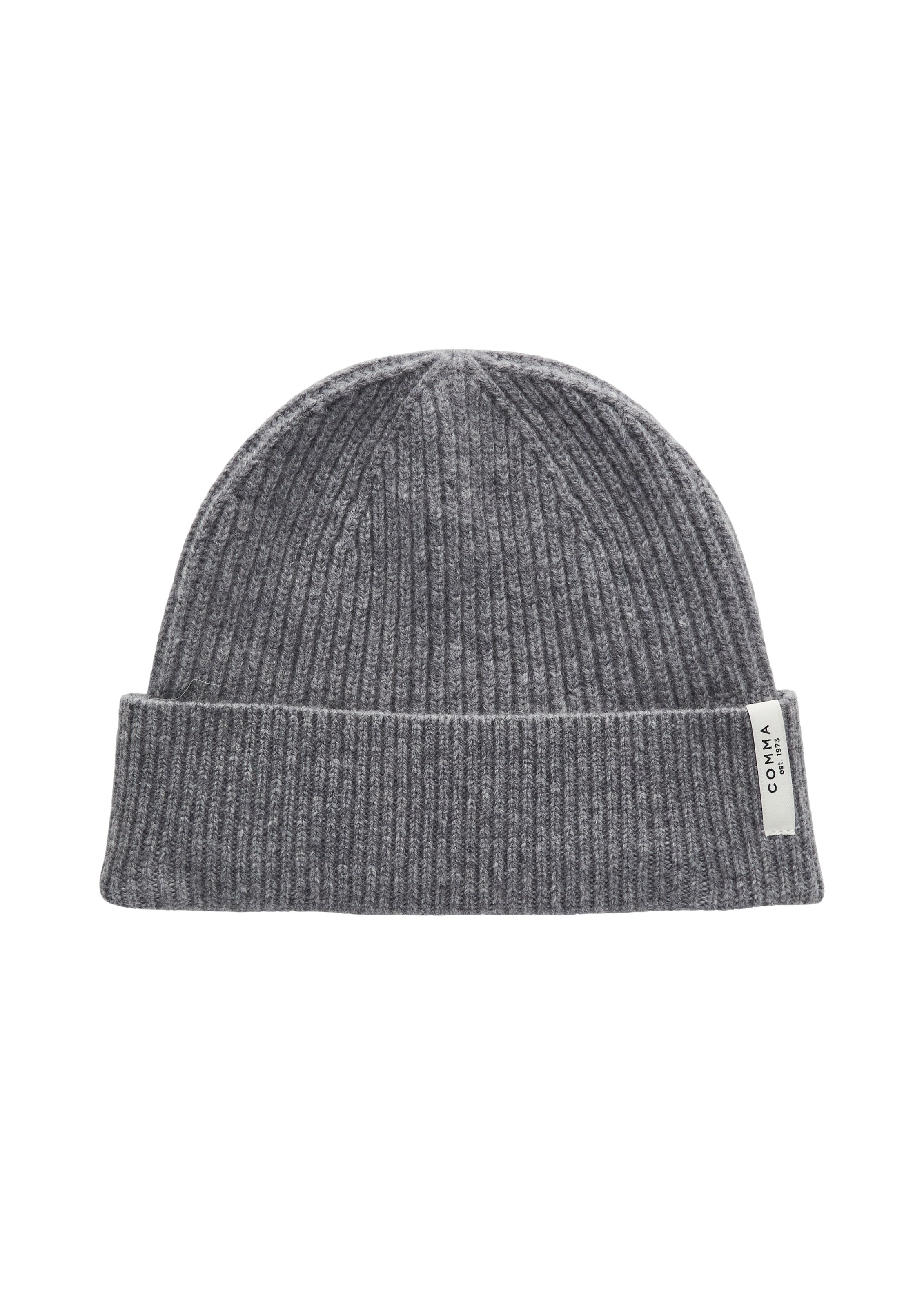 COMMA Beanie in Grey: front