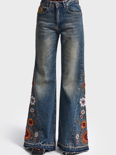 IT'S BASIC Jeans 'FLARE MID RISE JEANS' in 34/30 in taubenblau, Produktansicht