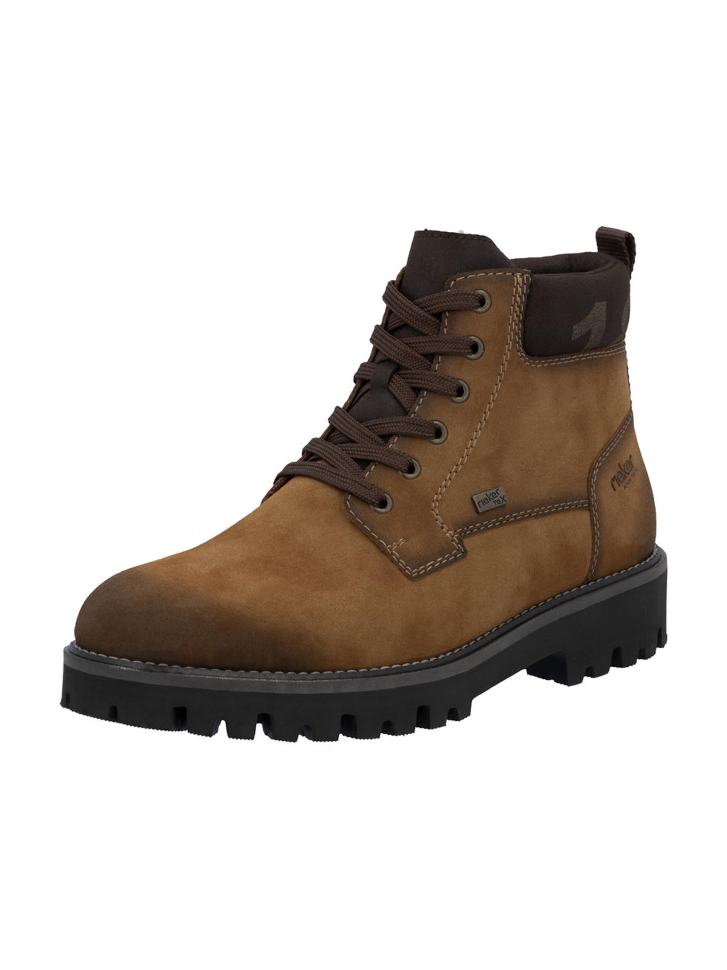 Rieker - Botas con cordones en marrón: frente
