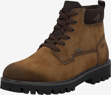 Rieker - Botas con cordones en marrón: frente