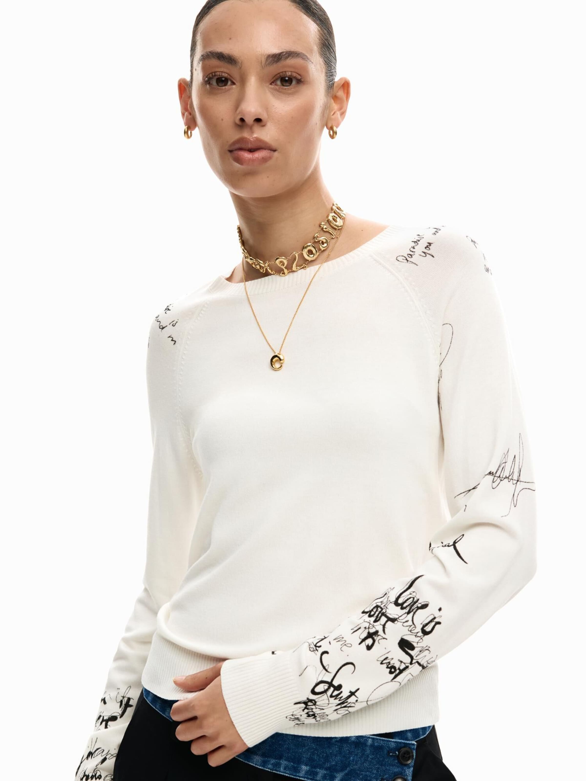 Desigual Svetr – bílá